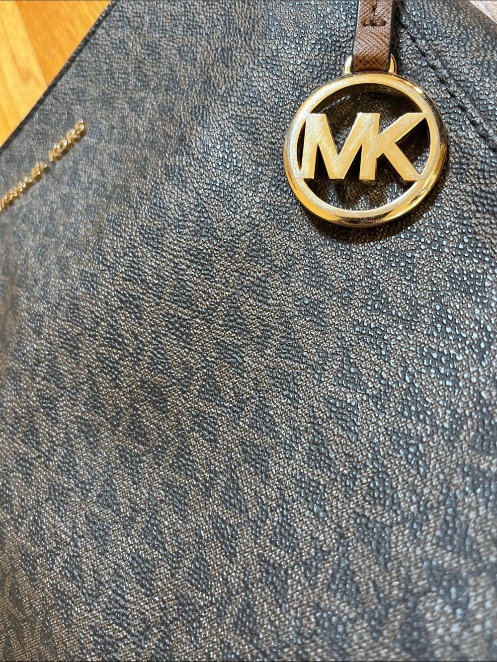 Michael Kors Brown and Dark Brown Logo Crossbody Bag - Picture 3 of 12